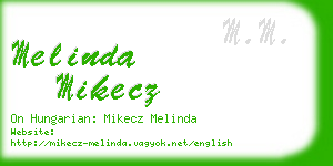 melinda mikecz business card